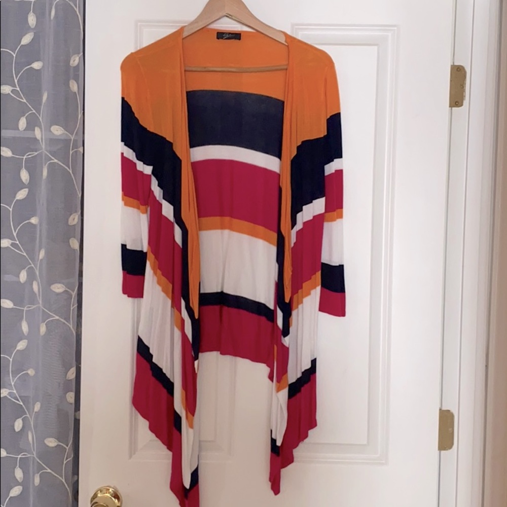 Angled front cardigan